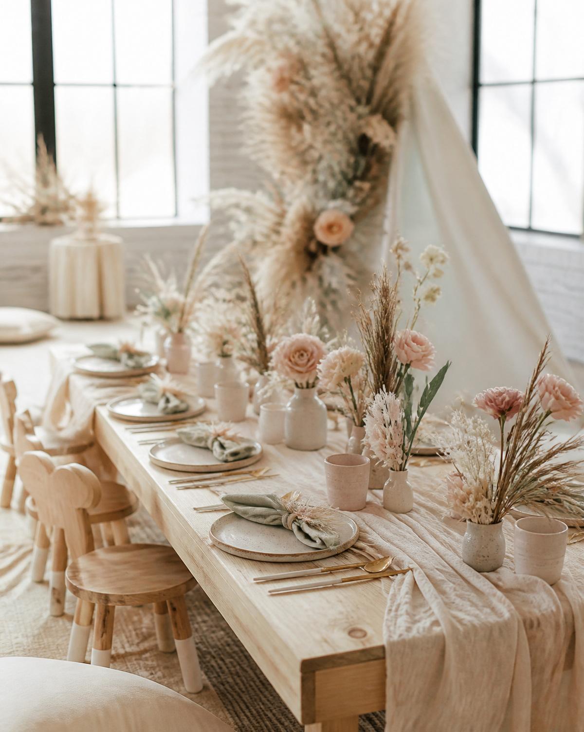 A styled Little Harts creative setup